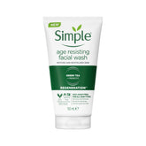 Simple – Age Resisting Face Wash – Green Tea & Pre-Biotic Cleanser – 150ml